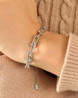 Dark Salmon Chunky Chain Titanium Steel Bracelet