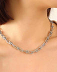 Tan Chunky Chain Titanium Steel Necklace