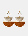 White Smoke Geometrical Shape Dangle Earrings