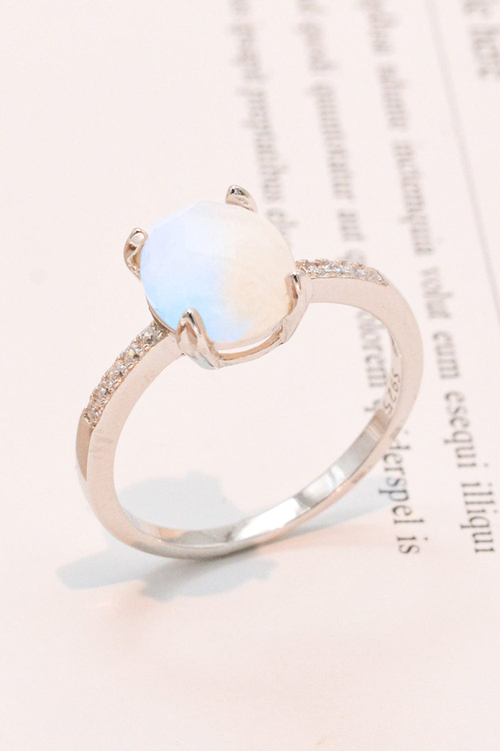 Misty Rose Get A Move On Moonstone Ring