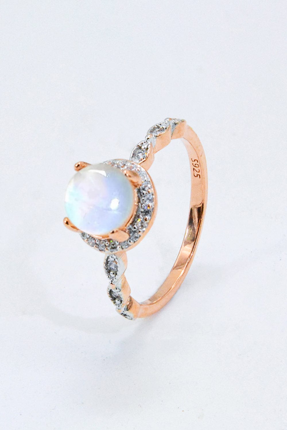 Lavender Round Moonstone Ring