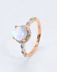 Lavender Round Moonstone Ring