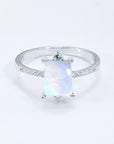 Lavender 925 Sterling Silver Square Moonstone Ring