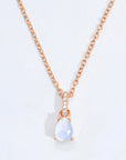 Lavender Moonstone Teardrop Pendant Necklace