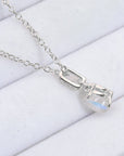 Light Gray Moonstone Teardrop Pendant Necklace