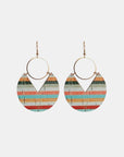 White Smoke Ms.Pac-Man Shape Wooden Dangle Earrings