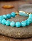 Dim Gray Natural Stone Beaded Bracelet