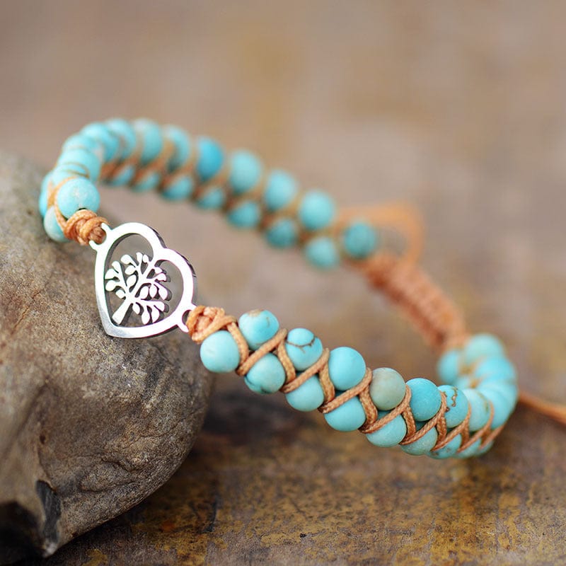 Rosy Brown Turquoise Beaded Bracelet