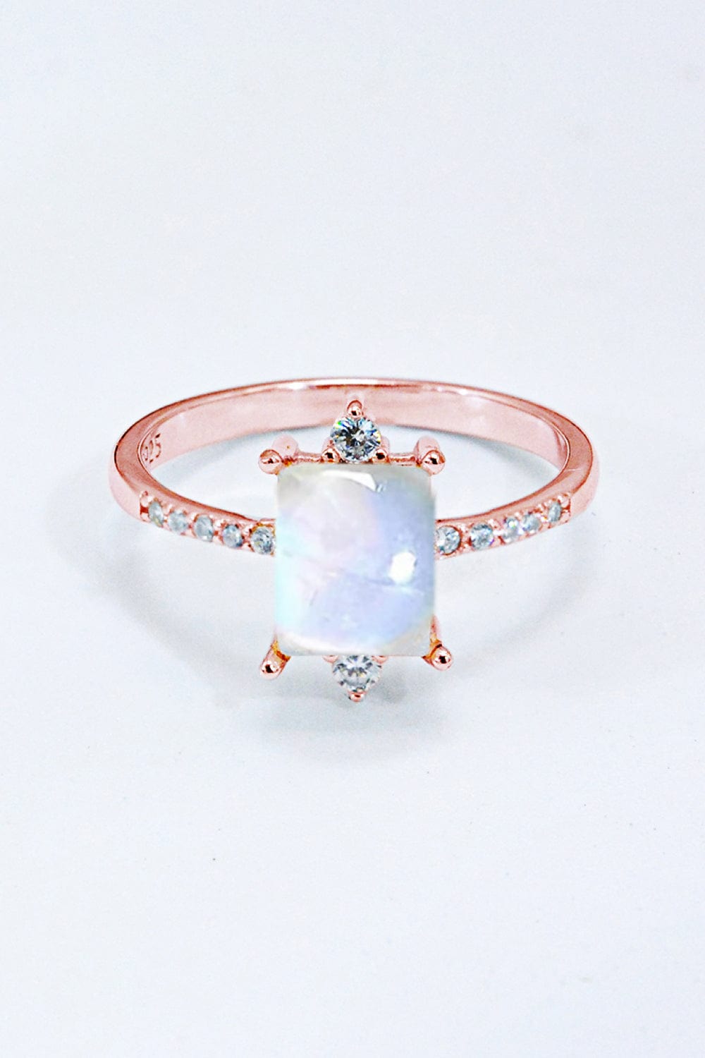 Lavender 925 Sterling Silver Square Moonstone Ring