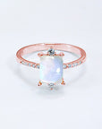 Lavender 925 Sterling Silver Square Moonstone Ring