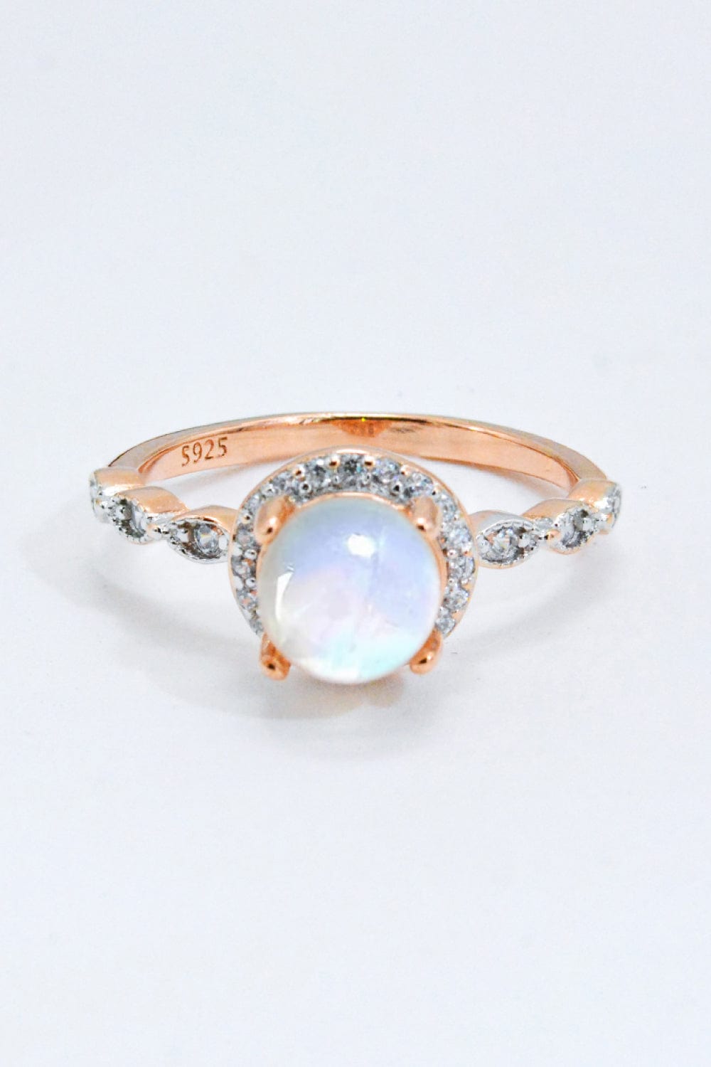 Lavender Round Moonstone Ring