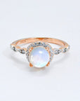 Lavender Round Moonstone Ring