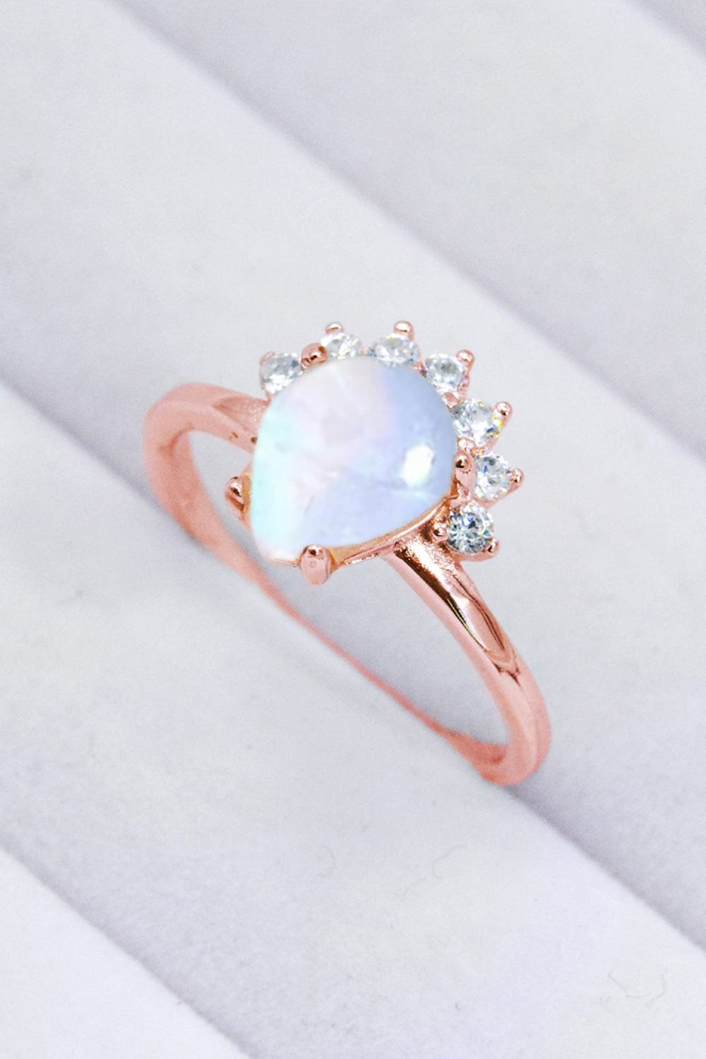 Light Gray 925 Sterling Silver Moonstone Ring