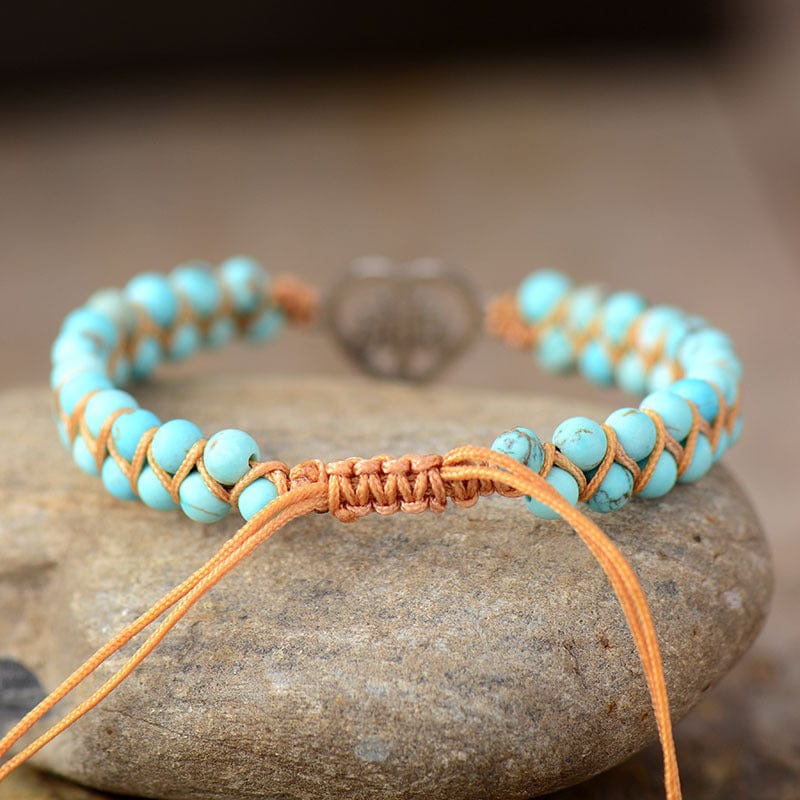 Rosy Brown Turquoise Beaded Bracelet