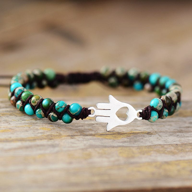 Rosy Brown Turquoise Beaded Bracelet