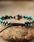 Rosy Brown Turquoise Beaded Bracelet