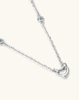 Lavender Blush Moissanite 925 Sterling Silver Heart Necklace