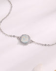 Misty Rose Opal Platinum-Plated Bracelet