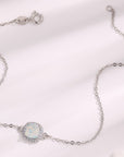 Misty Rose Opal Platinum-Plated Bracelet