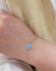 Rosy Brown Opal Platinum-Plated Bracelet