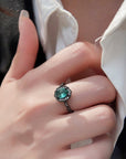 Rosy Brown 925 Sterling Silver Paraiba Tourmaline 4-Prong Ring