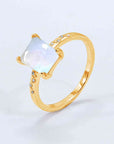 Lavender Square Moonstone Ring