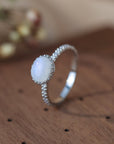 Dim Gray Moonstone 925 Sterling Silver Ring