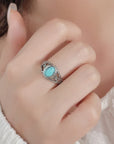 Rosy Brown Turquoise 925 Sterling Silver Ring