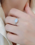 Rosy Brown Moonstone 925 Sterling Silver Ring