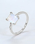 Lavender Square Moonstone Ring