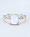 Lavender Square Moonstone Ring