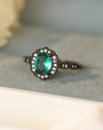 Light Slate Gray 925 Sterling Silver Paraiba Tourmaline 4-Prong Ring