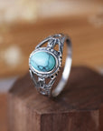 Dim Gray Turquoise 925 Sterling Silver Ring