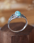 Dim Gray Turquoise 925 Sterling Silver Ring