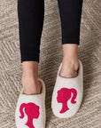 Rosy Brown Melody Graphic Cozy Slippers