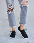 Gray Forever Link Flat Round Toe Lace-Up Sneakers