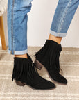 Gray Legend Women's Fringe Cowboy Western Ankle Boots