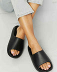 Light Gray NOOK JOI In My Comfort Zone Slides in Black