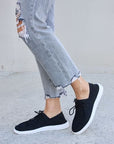 Gray Forever Link Flat Round Toe Lace-Up Sneakers