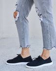 Gray Forever Link Flat Round Toe Lace-Up Sneakers