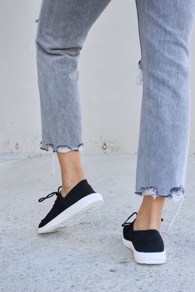 Gray Forever Link Flat Round Toe Lace-Up Sneakers