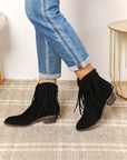 Gray Legend Women's Fringe Cowboy Western Ankle Boots