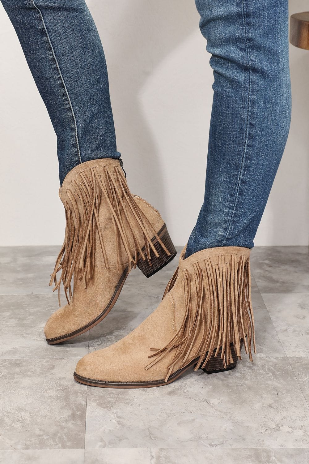 Gray Legend Women's Fringe Cowboy Western Ankle Boots