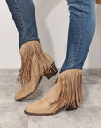 Gray Legend Women's Fringe Cowboy Western Ankle Boots