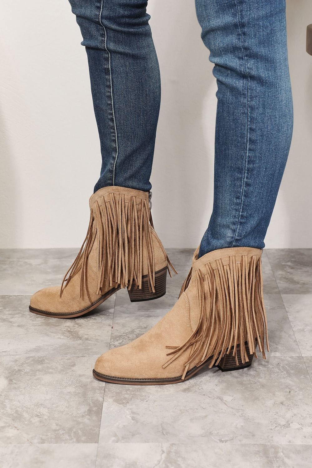 Gray Legend Women's Fringe Cowboy Western Ankle Boots