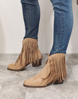 Gray Legend Women's Fringe Cowboy Western Ankle Boots