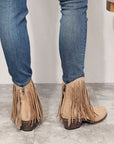 Gray Legend Women's Fringe Cowboy Western Ankle Boots