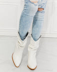 Light Gray MMShoes Better in Texas Scrunch Cowboy Boots in White