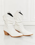 Beige MMShoes Better in Texas Scrunch Cowboy Boots in White