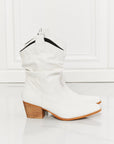 Beige MMShoes Better in Texas Scrunch Cowboy Boots in White